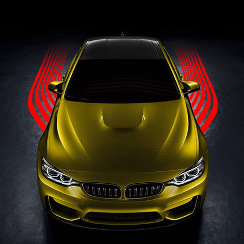 Car LED Angel Wings Laser Light Prevent Collision Warning Lights Auto Decorative Modification Parts Retrofit Kit Atmosphere Lamp