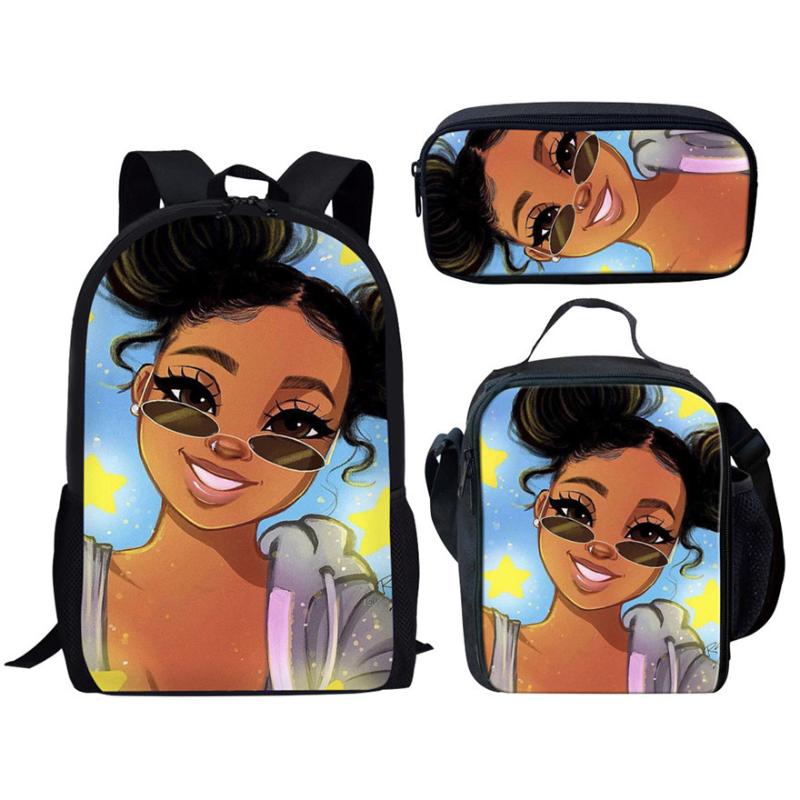 School Bags For Girls Black Art African Backpack Children 3pcs Schoolbags Set Kids Primary Students
School Bags For Girls Black Art African Backpack Children 3pcs Schoolbags Set Kids Primary Students