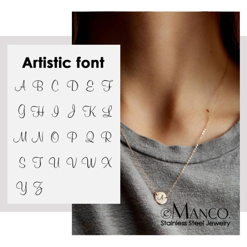 Pendant Necklaces Initials Necklace Artistic Fonts Letter 316L Stainless Steel Fashion Choker Women Office Jewelry
Pendant Necklaces Initials Necklace Artistic Fonts Letter 316L Stainless Steel Fashion Choker Women Office Jewelry