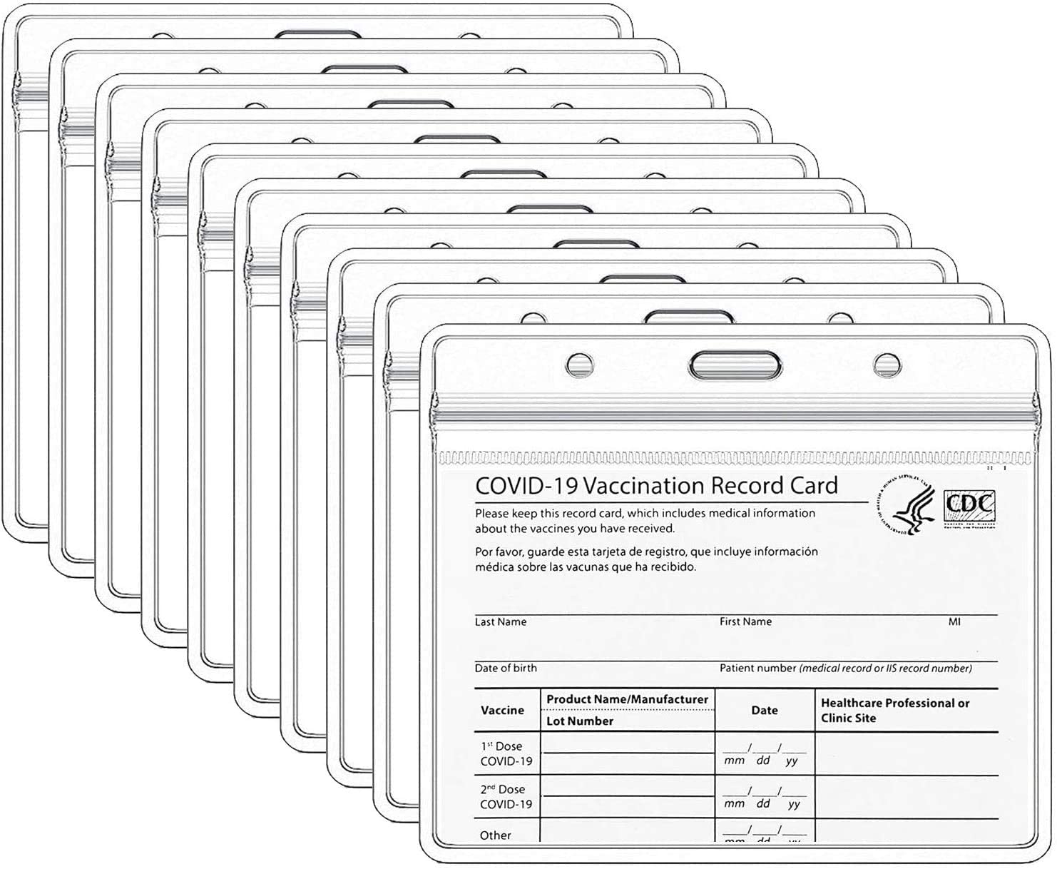 CDC Vaccinate Card Holder Case Files 4 X 3 Inch Immunization Record Vaccination Cards Protector Clear Vinyl Plastic Sleeve Waterproof Busine
CDC Vaccinate Card Holder Case Files 4 X 3 Inch Immunization Record Vaccination Cards Protector Clear Vinyl Plastic Sleeve Waterproof Busine