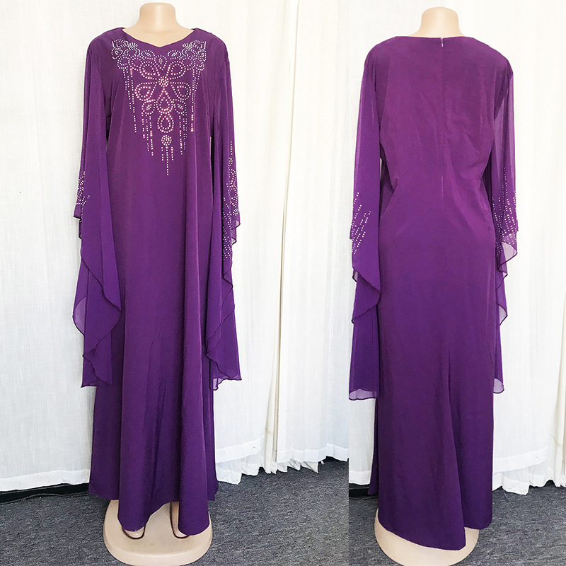 Turkey Dubai Muslim Kaftan Abaya Dress Ramadan Islamic Women Bat Sleeve Chiffon Diamond Loose Outwear Caftan African Long Robe
Turkey Dubai Muslim Kaftan Abaya Dress Ramadan Islamic Women Bat Sleeve Chiffon Diamond Loose Outwear Caftan African Long Robe