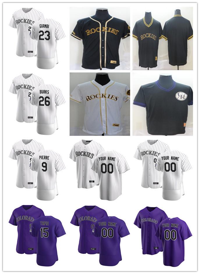 Men Women Youth Colorado Rockies 15 Raimel Tapia 26 Ellis Burks 23 Jason Giambi 9 Juan Pierre Custom Baseball Jersey Blank white purple, Blue;black
Men Women Youth Colorado Rockies 15 Raimel Tapia 26 Ellis Burks 23 Jason Giambi 9 Juan Pierre Custom Baseball Jersey Blank white purple, Blue;black