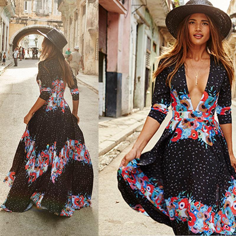 womens dresses women lady clothes dresses summer boho long maxi party beach long sleeve casual chiffon dress, Black;gray
womens dresses women lady clothes dresses summer boho long maxi party beach long sleeve casual chiffon dress, Black;gray