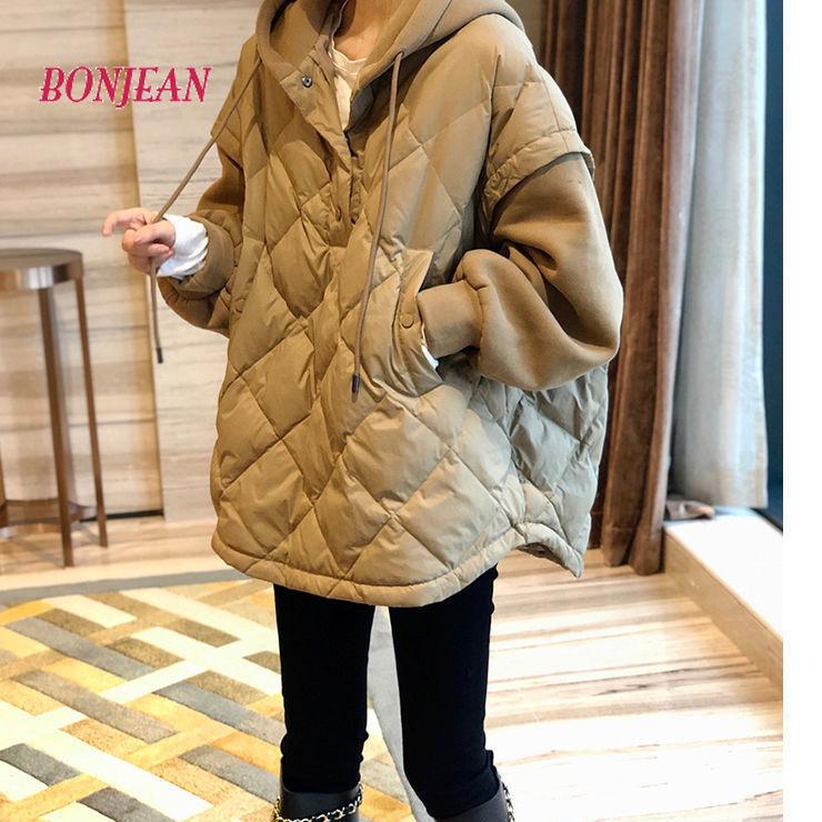 Women's Jackets 2021 Casual Plus Velvet Pullover Hooded Cotton Vest Fake Two-piece Loose Design Winter Clothes Women Coat, Black;brown
Women's Jackets 2021 Casual Plus Velvet Pullover Hooded Cotton Vest Fake Two-piece Loose Design Winter Clothes Women Coat, Black;brown