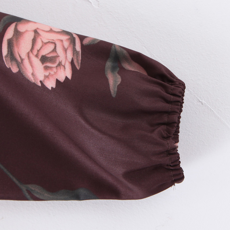 Spring Chic O Neck Dresses Women Fashion Vintage Floral Printed Dress Elegant Ladies Bow Ankle Length Dresses 210520