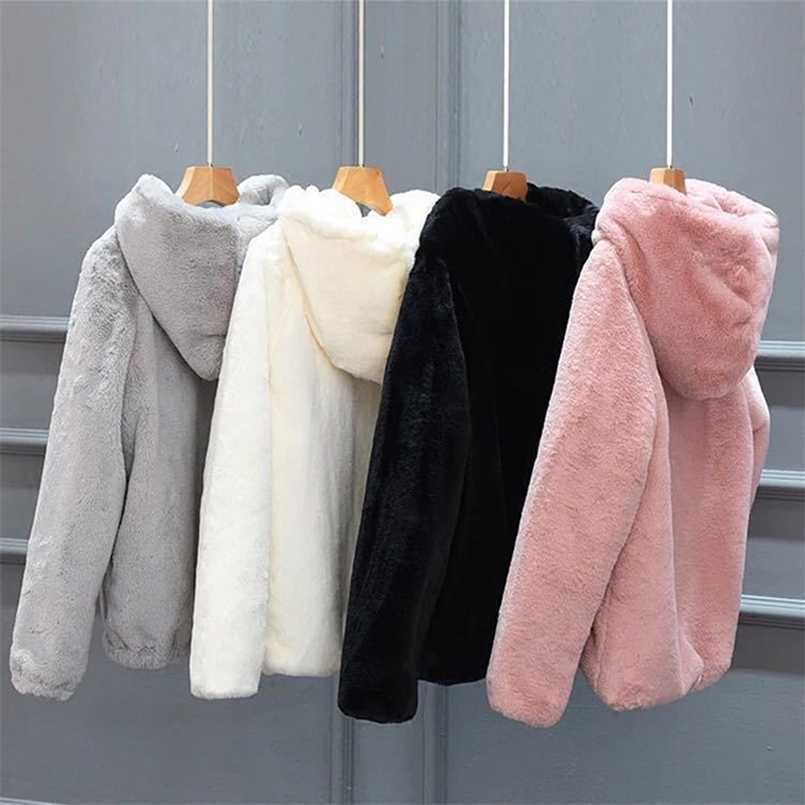 Rabbit Imitation Fur Winter Grass Mink Faux Fur Coat Ladies Artificial Fur Hooded Soft Plus Size Women' Jacket 211110, Grey
Rabbit Imitation Fur Winter Grass Mink Faux Fur Coat Ladies Artificial Fur Hooded Soft Plus Size Women' Jacket 211110, Grey