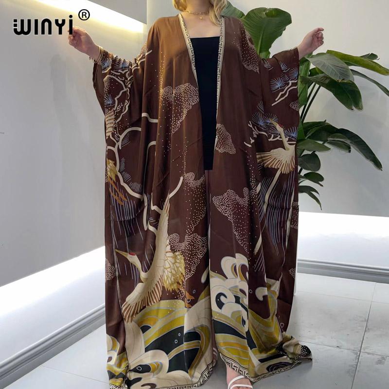 Women's Swimwear WINYI Holiday Oversized Beach Kimono With Sashes Bohemian Vintage Slim Sexy Long Cardigan Women Sleeve Sukienka Fringe Cove, White;black
Women's Swimwear WINYI Holiday Oversized Beach Kimono With Sashes Bohemian Vintage Slim Sexy Long Cardigan Women Sleeve Sukienka Fringe Cove, White;black