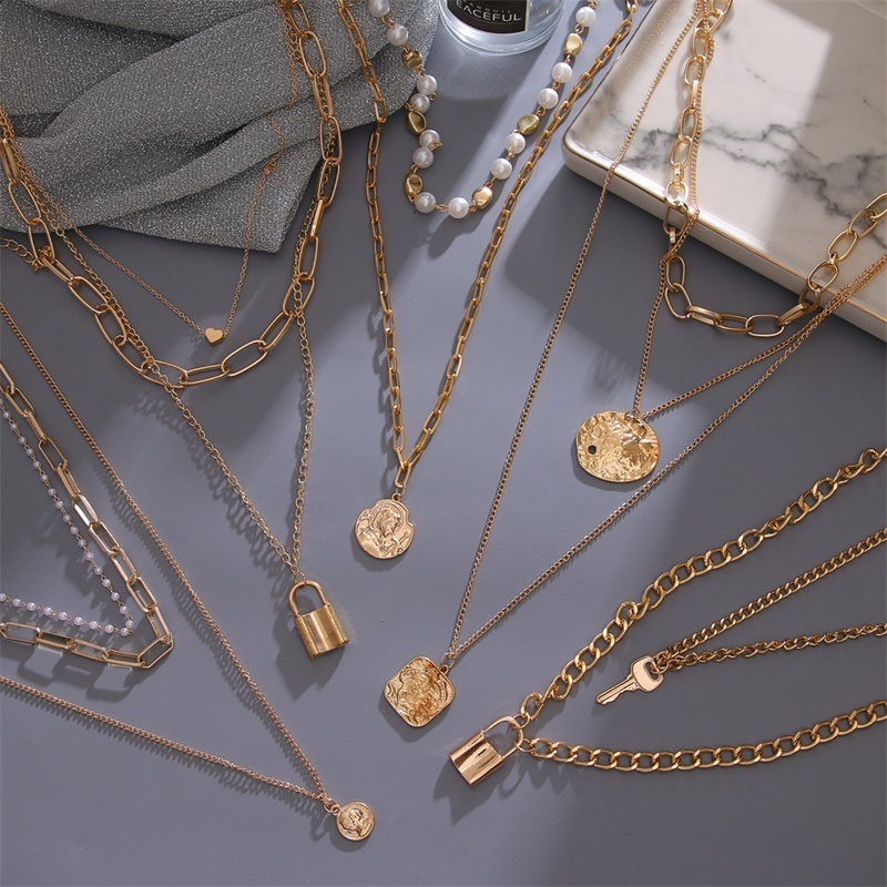 Vintage Fnio Multi Layered Women's Pearl Round Coin Gold Necklaces Bohemia Fashion Long Pendant Necklace 2021 Jewelry, Silver
Vintage Fnio Multi Layered Women's Pearl Round Coin Gold Necklaces Bohemia Fashion Long Pendant Necklace 2021 Jewelry, Silver