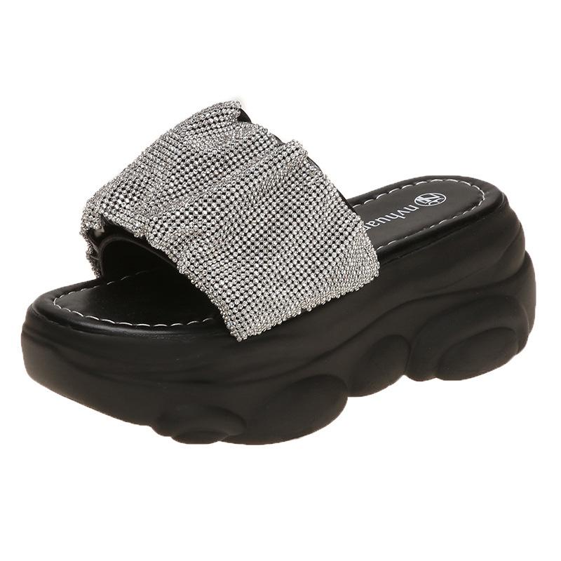 Slippers Women Thick Platform Leather Summer Shoes Fashion Slides Rhinestone 2021 Sandals Outdoor Flip Flop, Beige
Slippers Women Thick Platform Leather Summer Shoes Fashion Slides Rhinestone 2021 Sandals Outdoor Flip Flop, Beige
