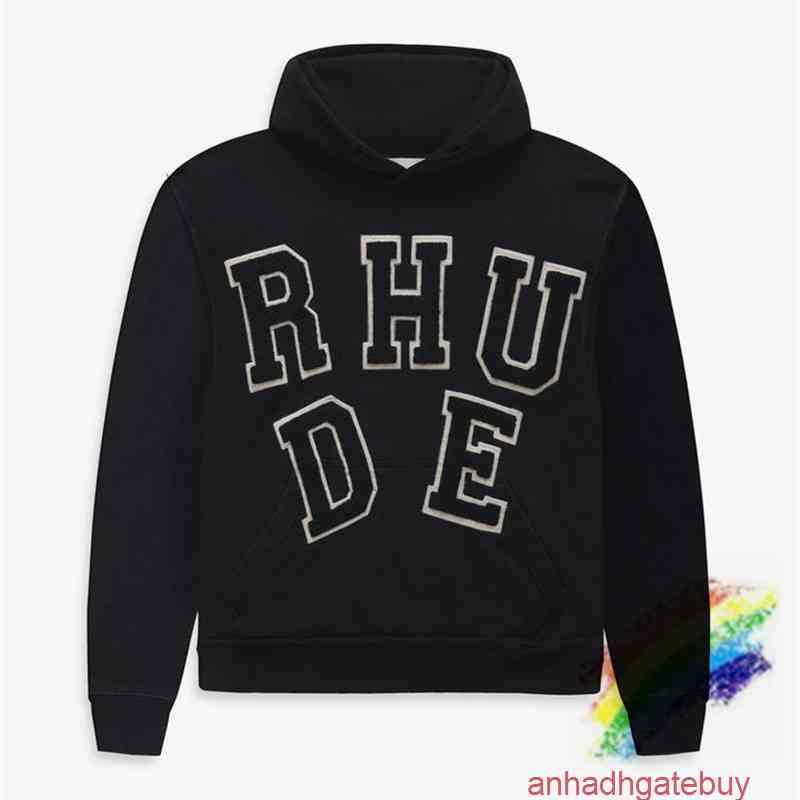 Black Rhude Hoodie Men Women 1:1 High Quality Hooded Towel Embroidery Sweatshirts Oversize Solid PulloverV1IX, White;black
Black Rhude Hoodie Men Women 1:1 High Quality Hooded Towel Embroidery Sweatshirts Oversize Solid PulloverV1IX, White;black