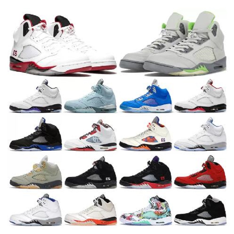 High Quality Jumpman 5s basketball shoes men women Concord Fire Red Racer Blue 5 Shattered Backboard Jade Horizon Green Bean mens sports trainers sneakers, # 34
High Quality Jumpman 5s basketball shoes men women Concord Fire Red Racer Blue 5 Shattered Backboard Jade Horizon Green Bean mens sports trainers sneakers, # 34