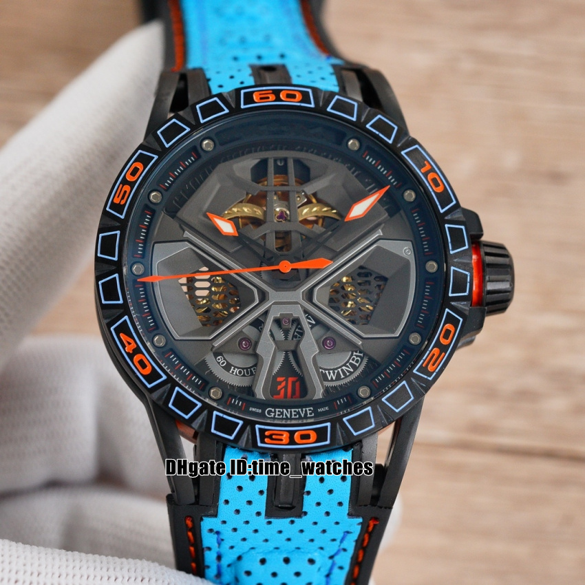 New 46mm Excalibur Spider RDDBEX0828 Automatic Mens Watch Skeleton Dial Black Steel Case High Quality Gents Sport Watches Blue Leather Rubber Strap Hot Selling
New 46mm Excalibur Spider RDDBEX0828 Automatic Mens Watch Skeleton Dial Black Steel Case High Quality Gents Sport Watches Blue Leather Rubber Strap Hot Selling