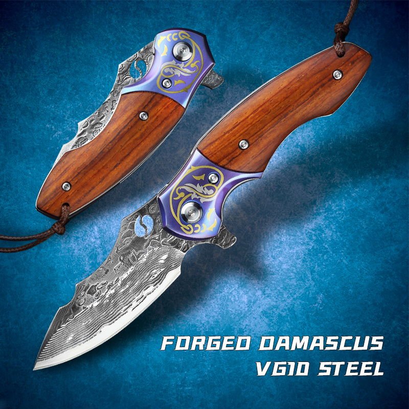 Damascus VG10 Steel Folding Knife Bearing Quick Opening Pocket Hunting EDC Tool Outdoor Tactical Fighting Hiking Camping Survival Self-defen
Damascus VG10 Steel Folding Knife Bearing Quick Opening Pocket Hunting EDC Tool Outdoor Tactical Fighting Hiking Camping Survival Self-defen