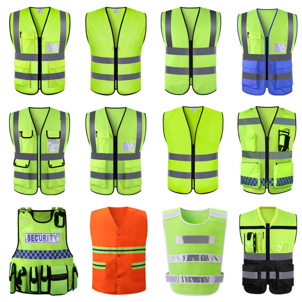 Reflective safety environmental sanitation construction site Multi Pocket vest fluorescent clothing
Reflective safety environmental sanitation construction site Multi Pocket vest fluorescent clothing