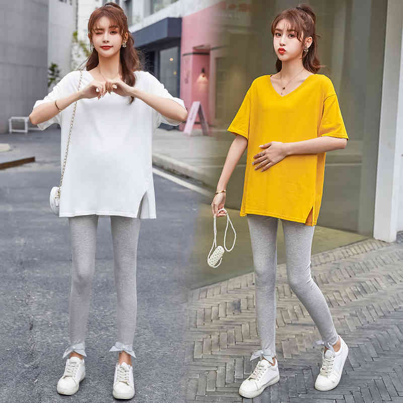 Maternity pajamas 8623# Summer Casual Cotton Maternity Tees V neck Side Splits T Shirt for Pregnant Women Pregnancy Tops + Legging Suits
Maternity pajamas 8623# Summer Casual Cotton Maternity Tees V neck Side Splits T Shirt for Pregnant Women Pregnancy Tops + Legging Suits