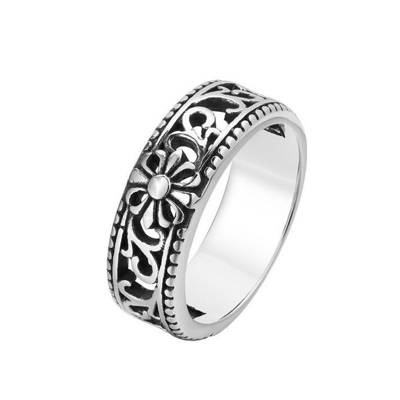 Silver Fashion Cross Brand Chrom&Hearts Retro Titanium Band Ring Personality Punk Men Stainless Steel Hip Hop Rock Motorcycle Open Rings Jew
Silver Fashion Cross Brand Chrom&Hearts Retro Titanium Band Ring Personality Punk Men Stainless Steel Hip Hop Rock Motorcycle Open Rings Jew