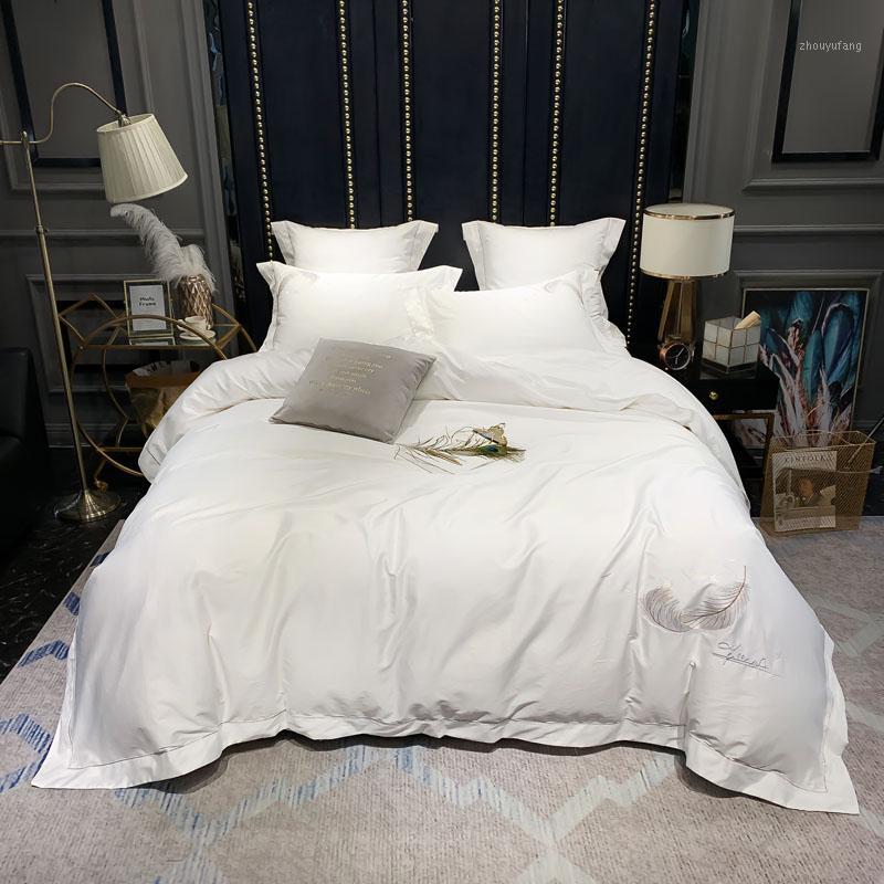 Birds Feathers Embroidery 100% Egyptian Cotton Bed Sheet Set Duvet Cover Bedding White Gray King Size 4/6Pieces
Birds Feathers Embroidery 100% Egyptian Cotton Bed Sheet Set Duvet Cover Bedding White Gray King Size 4/6Pieces