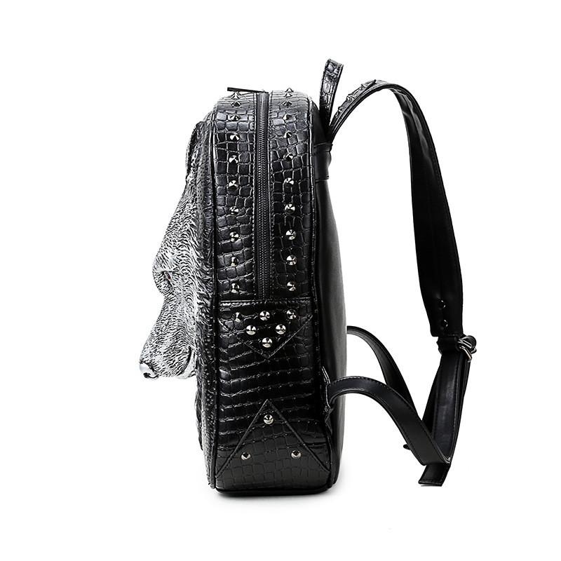 Backpack 3D Black Wolf Head Embossed Men's Nackpack Animal Outdoor Waterproof Tide Cool Travel Computer Bag, Gold
Backpack 3D Black Wolf Head Embossed Men's Nackpack Animal Outdoor Waterproof Tide Cool Travel Computer Bag, Gold
