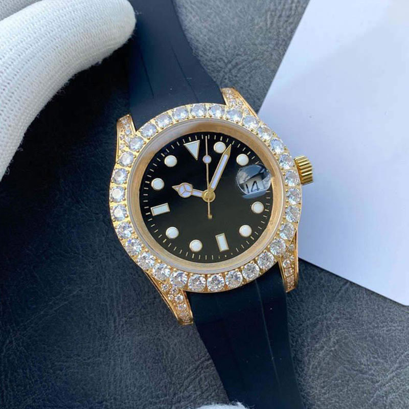 2020 fashion best-selling men's tape diamond watch diameter 41mm automatic mechanical watch super luminous big calendar men's sports watch, Slivery;brown
2020 fashion best-selling men's tape diamond watch diameter 41mm automatic mechanical watch super luminous big calendar men's sports watch, Slivery;brown