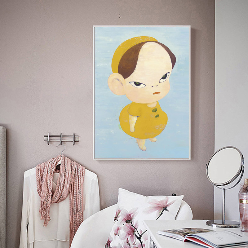Art Sleepwalking Dolls Yoshitomo Nara Cartoon Painting Canvas Art Print Pictures Poster For Baby Kids Room Japan Art