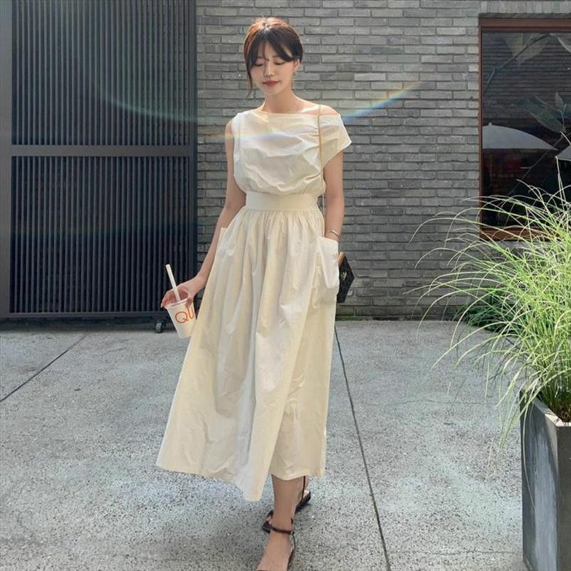 summer vintage slash neck women dresses sleeveless zipper long tank elastic folds waist a line with big pockets, Black;gray
summer vintage slash neck women dresses sleeveless zipper long tank elastic folds waist a line with big pockets, Black;gray