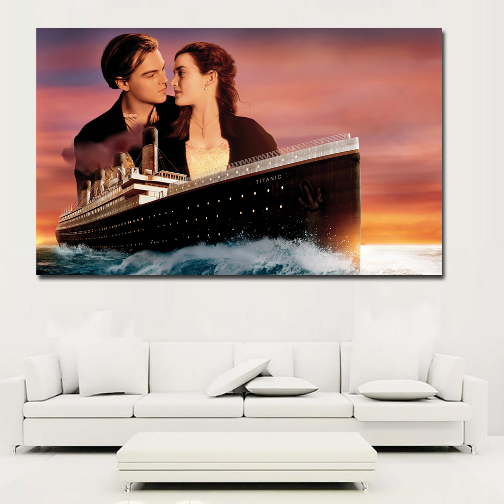 Kate Winslet Leonardo Dicaprio Titanic Canvas Art Print canvas Painting Home Decoration Wall Picture for Living Room