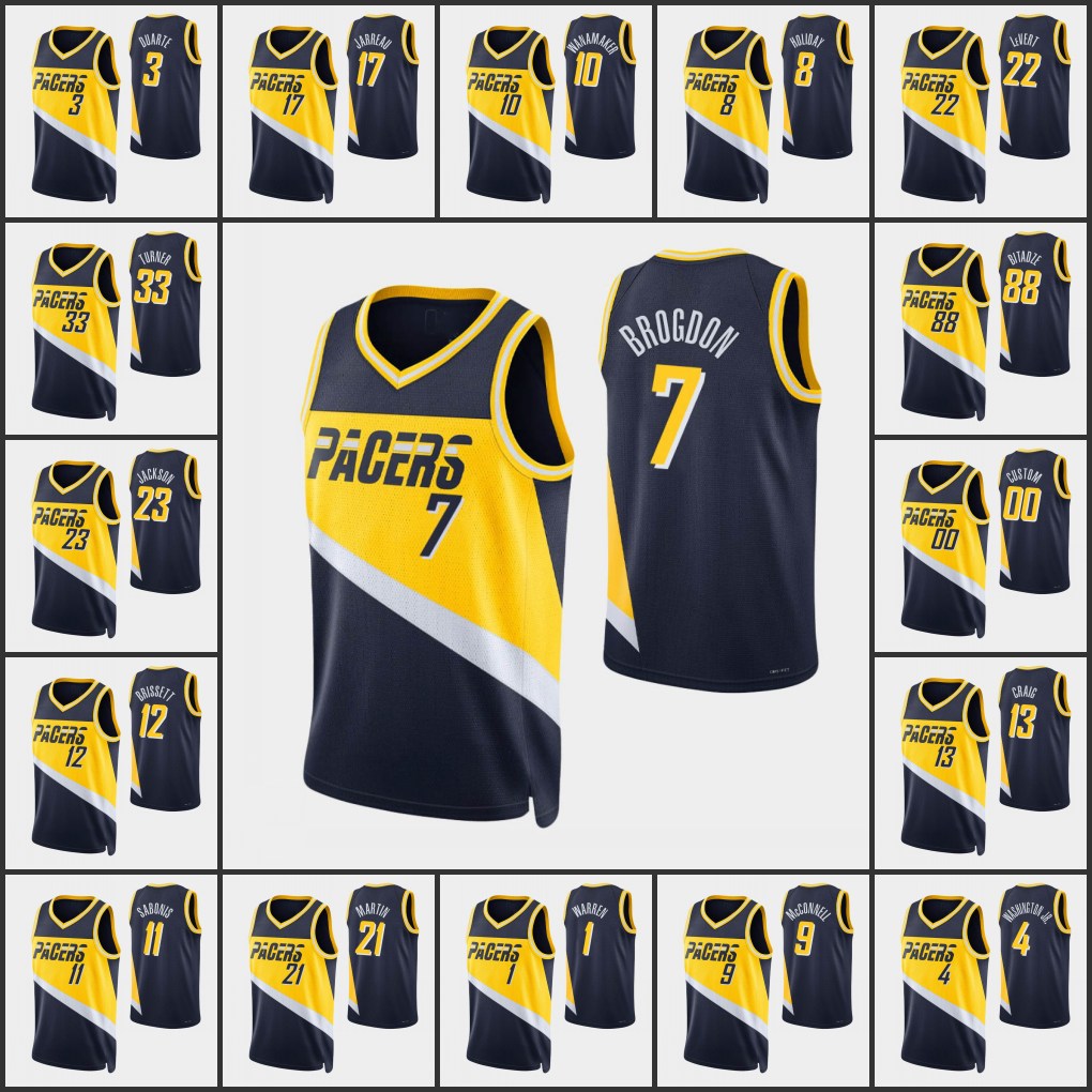 Indiana PacersMen T.J. Warren Chris Duarte Duane Washington Jr. Malcolm Brogdon Domantas Sabonis Custom 75th Anniversary Navy Jersey
Indiana PacersMen T.J. Warren Chris Duarte Duane Washington Jr. Malcolm Brogdon Domantas Sabonis Custom 75th Anniversary Navy Jersey