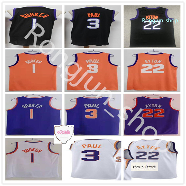 The Finals Patch Basketball Valley Devin Booker Jersey 1 Chris Paul Jerseys 3 DeAndre Ayton 22 Black White Purple Orange Men Stitched Good, Black;red
The Finals Patch Basketball Valley Devin Booker Jersey 1 Chris Paul Jerseys 3 DeAndre Ayton 22 Black White Purple Orange Men Stitched Good, Black;red