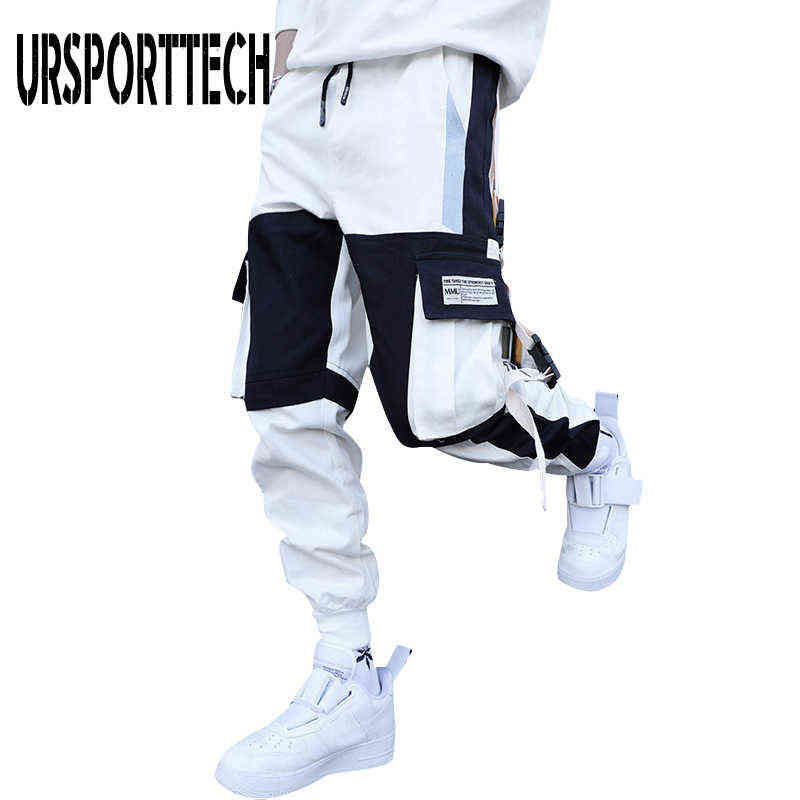 Cargo Men Pants Trousers Hip Hop Joggers Teenager Boys Pants Pocket Casual Techwear Harem Streetwear Student Trousers Sweatpants 211112