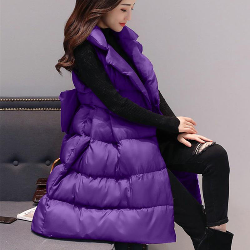 Women' Vests Down Cotton Vest Coat Women Chaleco Mujer Sleeveless Winter Jacket Long Waistcoat Elegant Warm Parka C5808, Purple
Women' Vests Down Cotton Vest Coat Women Chaleco Mujer Sleeveless Winter Jacket Long Waistcoat Elegant Warm Parka C5808, Purple