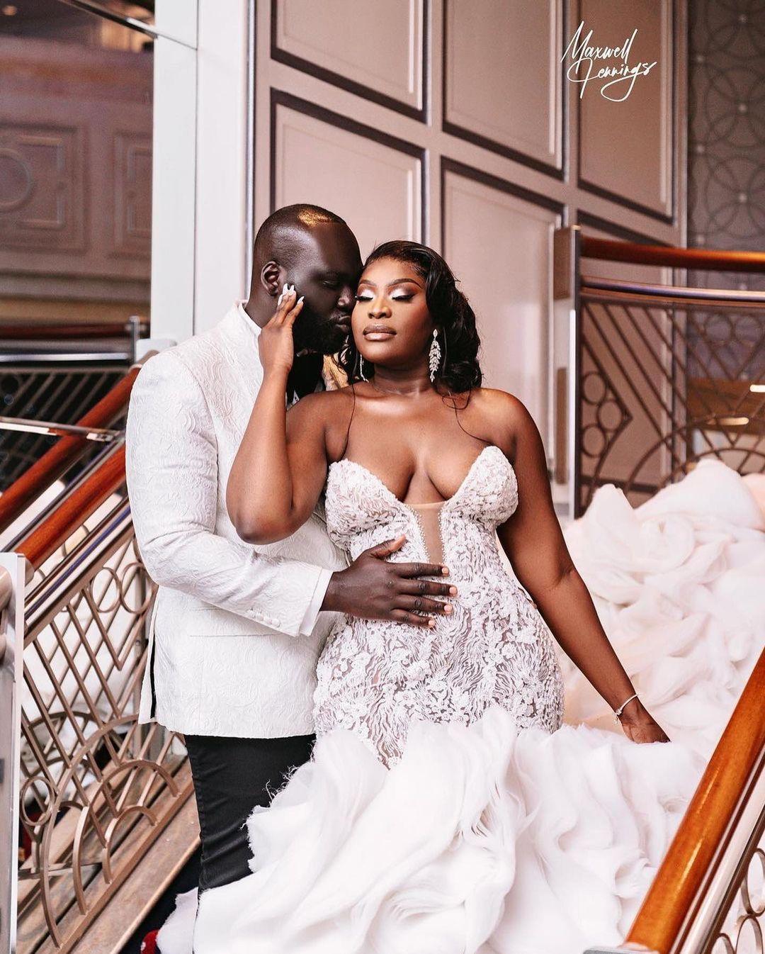 Gorgeous 2022 Mermaid Wedding Dresses Bride Gowns With Long Train Tiered Ruffles African Nigerian Sweetheart Beaded Applique vestido de novia