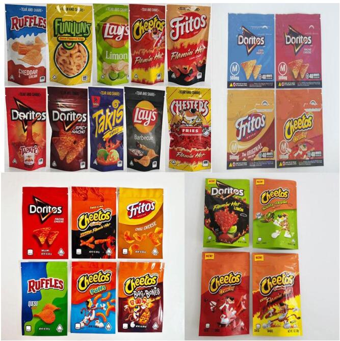 Packaging bags Potato chips 500mg Cheetos Maylar resealable edibles DORITOS Cheese Gummi Worm bag RUFFLES FRITOS
Packaging bags Potato chips 500mg Cheetos Maylar resealable edibles DORITOS Cheese Gummi Worm bag RUFFLES FRITOS