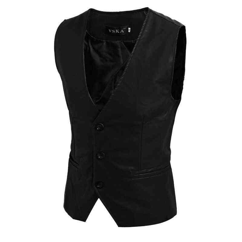 ZOGAA Men's Slim Vest Sleeveless Jacket Casual PU Leather Vests Button Open V-neck Geek Simple Joker Slim Fit Vest Men winter 220104, Black
ZOGAA Men's Slim Vest Sleeveless Jacket Casual PU Leather Vests Button Open V-neck Geek Simple Joker Slim Fit Vest Men winter 220104, Black