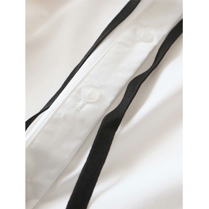 Harajuku White Lapel Bow Sweet Women's Shirt Summer Retro Folds To Reduce Age Fresh Chic Cute Female Tops 210507