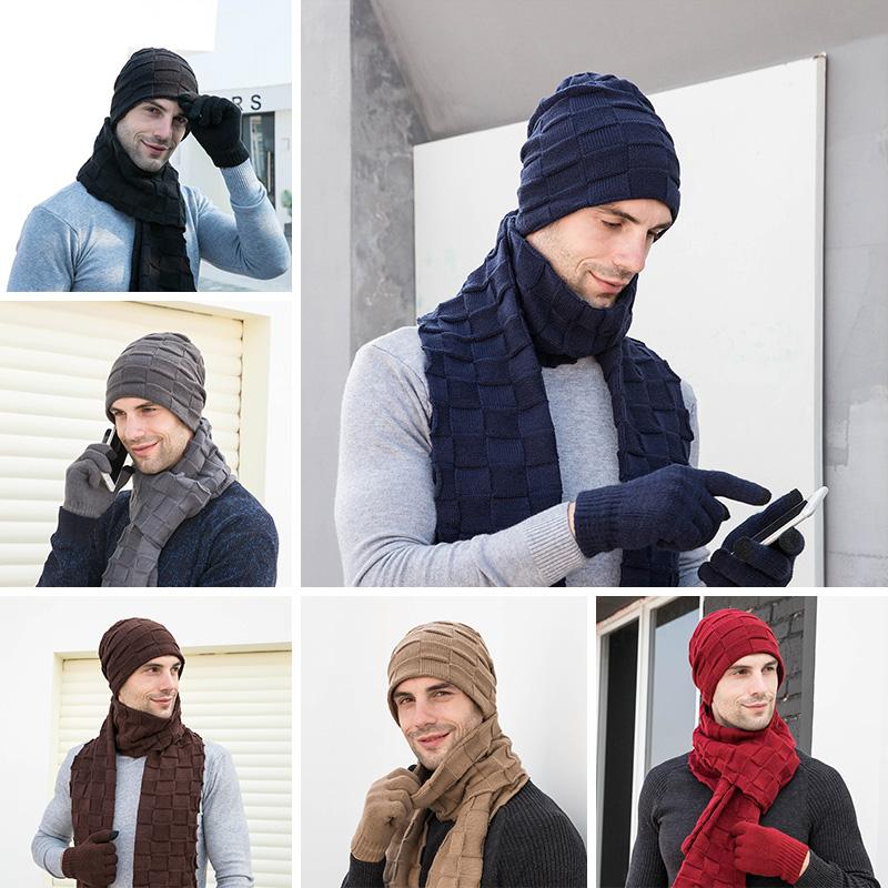Hats, Scarves & Gloves Sets 3 PCS Scarf Set For Men Beanies Hats Winter Hat Plaid Knitted Warm Neck Women Unisex
Hats, Scarves & Gloves Sets 3 PCS Scarf Set For Men Beanies Hats Winter Hat Plaid Knitted Warm Neck Women Unisex