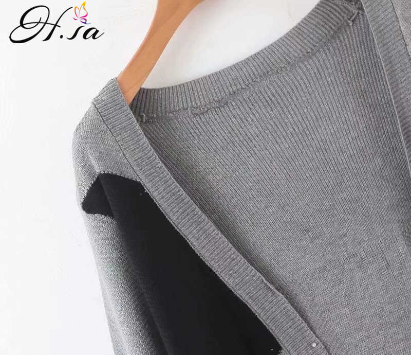 HSA Women Patchwork Cardigan Sweater Women Oversized O-Neck Sweater Pockets Knit Jacket Tops Women Knit Coat 210716