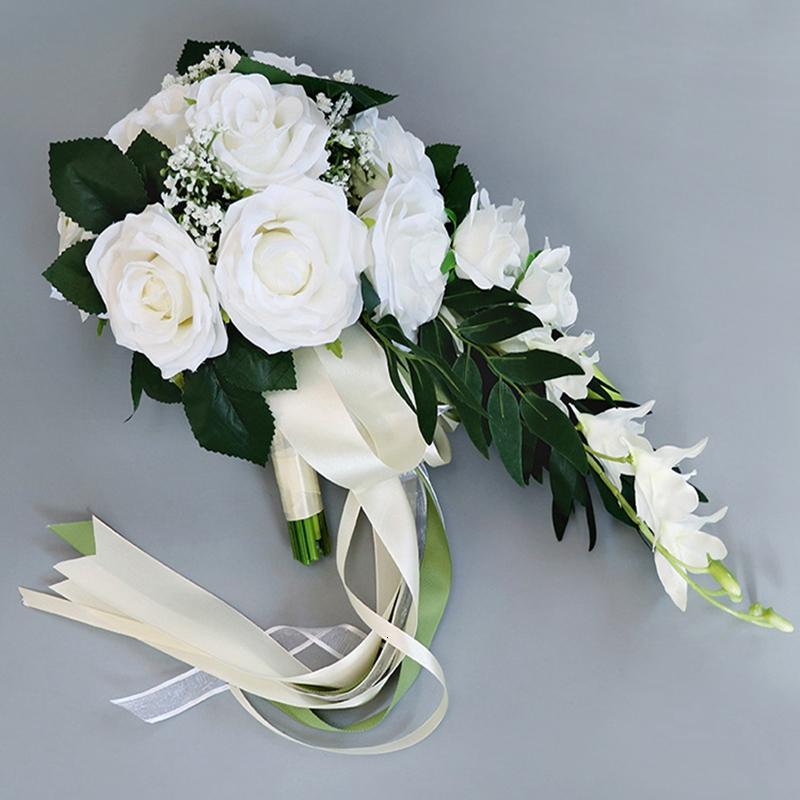 Waterfall Silk Rose Wedding Bouquet for bridesmaids Bridal Bouquets White Artificial Flowers Mariage Supplies Home Decoration
Waterfall Silk Rose Wedding Bouquet for bridesmaids Bridal Bouquets White Artificial Flowers Mariage Supplies Home Decoration
