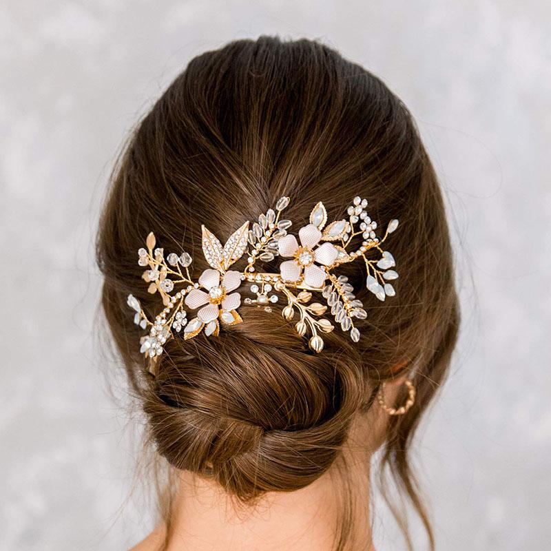 Hair Clips & Barrettes Handmade Wedding Flower Bridal Combs Piece Rhinestone Headbands Gold Accessories For Brides Headwear, Golden;silver
Hair Clips & Barrettes Handmade Wedding Flower Bridal Combs Piece Rhinestone Headbands Gold Accessories For Brides Headwear, Golden;silver