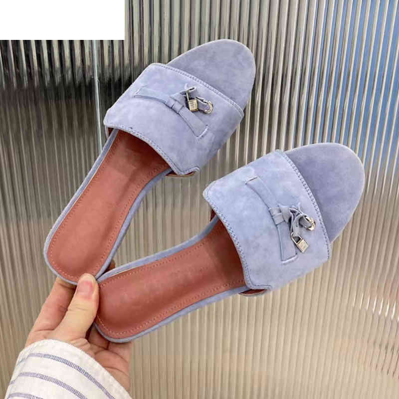 Sandals Candy Color Real Kid Suede Flat Slippers Women Metal lock Pendant Leisure Summer Comfort Vacation Shoes Lazy Mules 2021 IC, Yellow
Sandals Candy Color Real Kid Suede Flat Slippers Women Metal lock Pendant Leisure Summer Comfort Vacation Shoes Lazy Mules 2021 IC, Yellow
