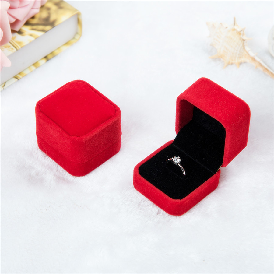 Velvet Jewery Organizer Box Ring Box Storage Square Case Small Gift Box For Rings Earrings Pendent Necklace Packing Wholesale Price