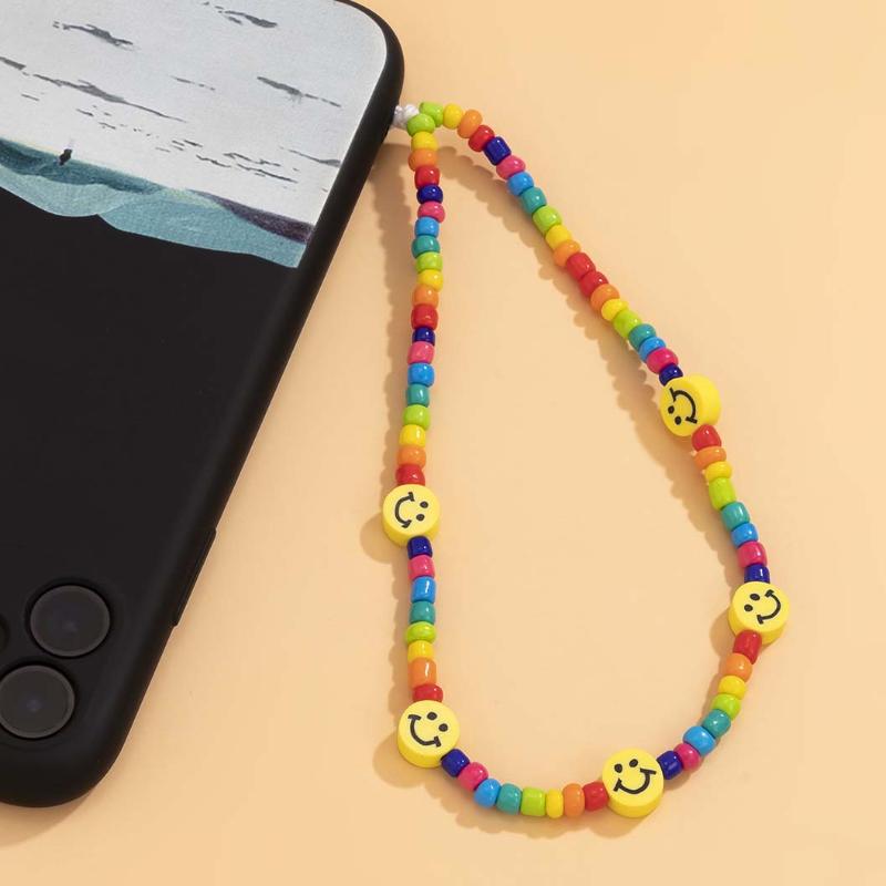 Charm Bracelets 2022 Colorful Acrylic Bead Smile Mobile Phone Chain Pearl Rope Cellphone Strap Anti Lost Lanyard For Women Summer Jewelry
Charm Bracelets 2022 Colorful Acrylic Bead Smile Mobile Phone Chain Pearl Rope Cellphone Strap Anti Lost Lanyard For Women Summer Jewelry