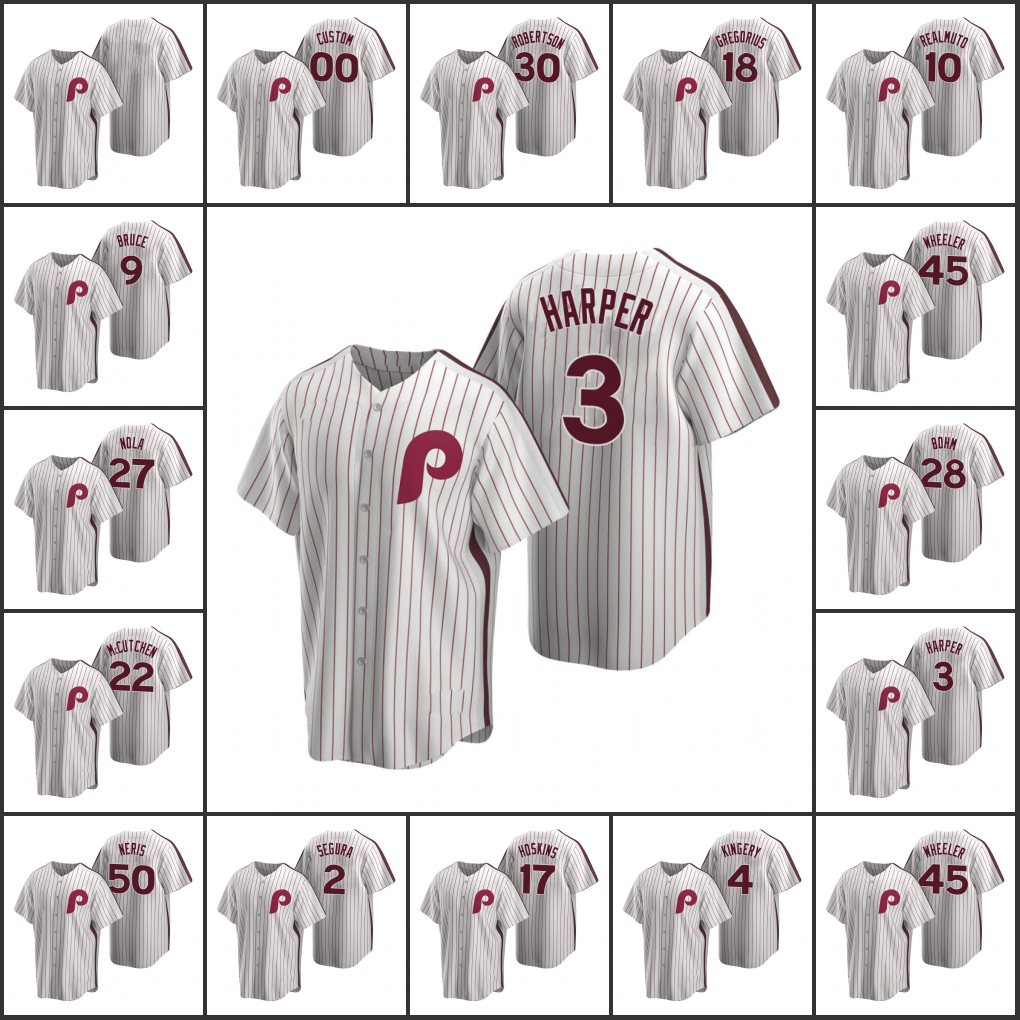 PhiladelphiaPhillies Men Women Youth #3 BryceHarper 27 Aaron Nola 10 J.T. Realmuto 2 Jean Segura Custom White Cooperstown Collec, Black
PhiladelphiaPhillies Men Women Youth #3 BryceHarper 27 Aaron Nola 10 J.T. Realmuto 2 Jean Segura Custom White Cooperstown Collec, Black