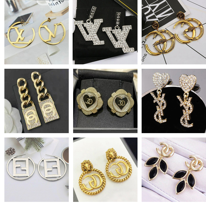 20 Styles Designers Brand 18K Gold Plated Earrings Ear Stud Round Crystal Party Women Temperament Double Earring Wedding Jewelry Retro Style ER0341-360
20 Styles Designers Brand 18K Gold Plated Earrings Ear Stud Round Crystal Party Women Temperament Double Earring Wedding Jewelry Retro Style ER0341-360