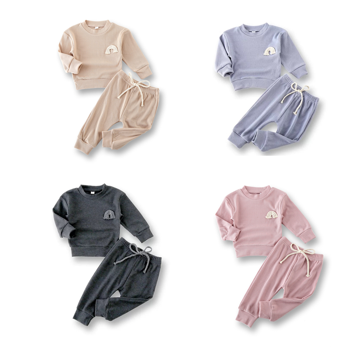 Spring INS Baby Kids Boys Girls Clothing Sets Rainbow Embroidery Long Sleeve Tops Shirts with Straps Pants 2pcs Boutique Outfits, White
Spring INS Baby Kids Boys Girls Clothing Sets Rainbow Embroidery Long Sleeve Tops Shirts with Straps Pants 2pcs Boutique Outfits, White