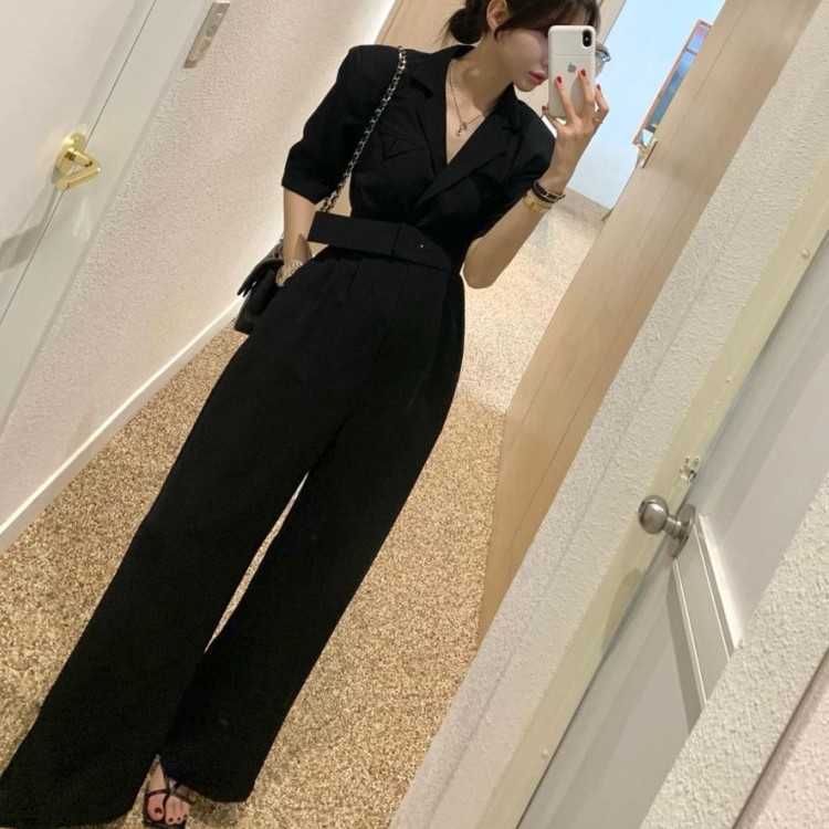 Summer Elegant Short Sleeve Wide Leg Rompers Overalls Casual Fashion Notched Long Jumpsuits Female Office Work Solid Playsuits 210526, Photo color
Summer Elegant Short Sleeve Wide Leg Rompers Overalls Casual Fashion Notched Long Jumpsuits Female Office Work Solid Playsuits 210526, Photo color