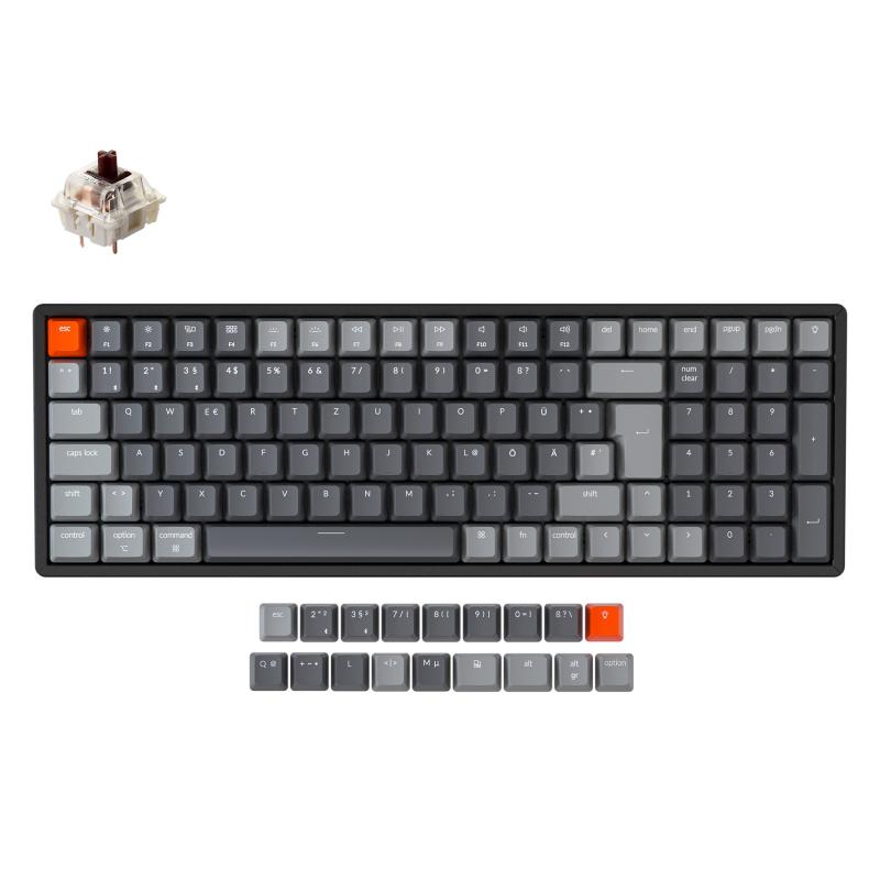 Keyboards Keychron K4 C V2 DE Wireless Mechanical Keyboard (German ISO Layout) RGB Backlit Gateron Switch Aluminum Frame
Keyboards Keychron K4 C V2 DE Wireless Mechanical Keyboard (German ISO Layout) RGB Backlit Gateron Switch Aluminum Frame