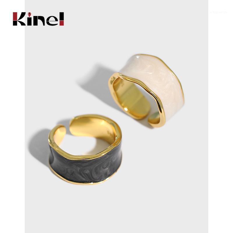Cluster Rings Kinel Authentic 925 Sterling Silver Enamel Ring Wedding Party Trendy Elegant Gift Finger For Women Korea Fine Jewelry, Golden;silver
Cluster Rings Kinel Authentic 925 Sterling Silver Enamel Ring Wedding Party Trendy Elegant Gift Finger For Women Korea Fine Jewelry, Golden;silver