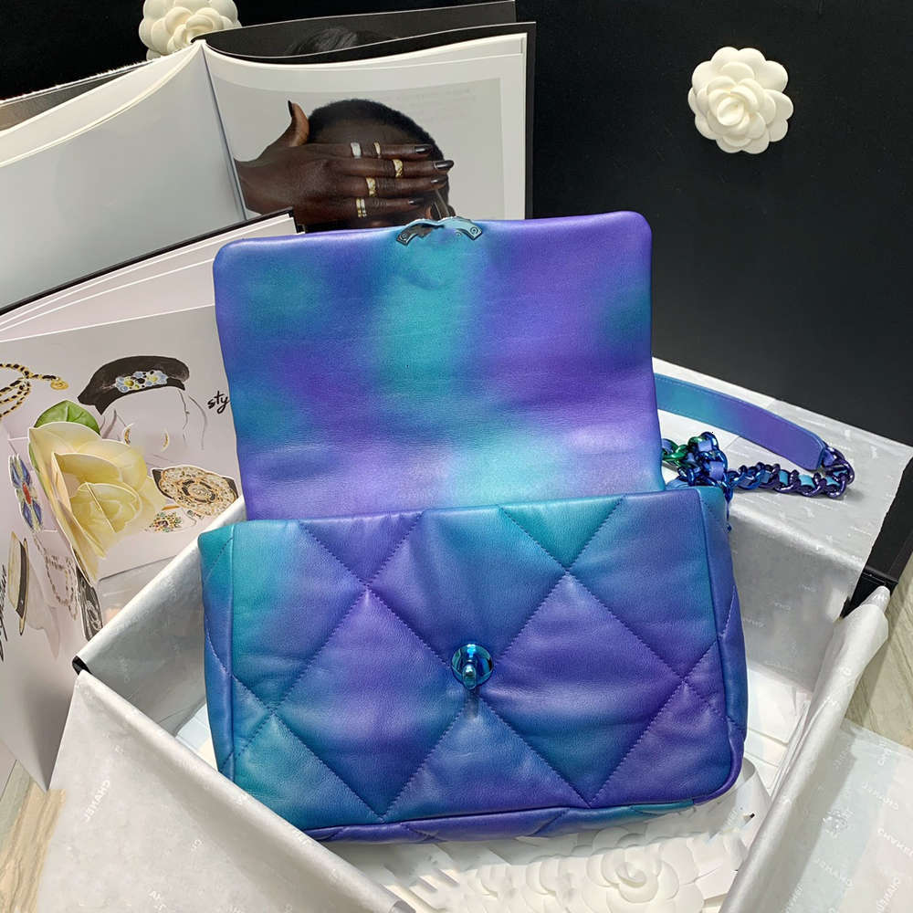 tie dyed calf flap bag 19 series purple genuine leather handbag shoulder, For transportation
tie dyed calf flap bag 19 series purple genuine leather handbag shoulder, For transportation