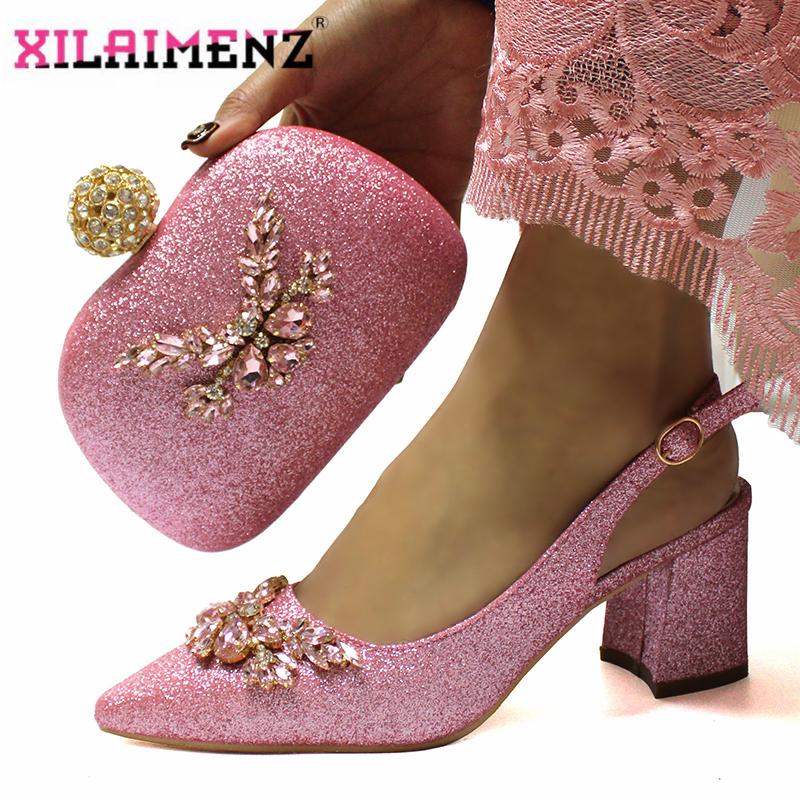 Dress Shoes Mature Lady And Bag To Match In Pink Color Nigerian Women Matching Hand With Crystal For Party, Black
Dress Shoes Mature Lady And Bag To Match In Pink Color Nigerian Women Matching Hand With Crystal For Party, Black