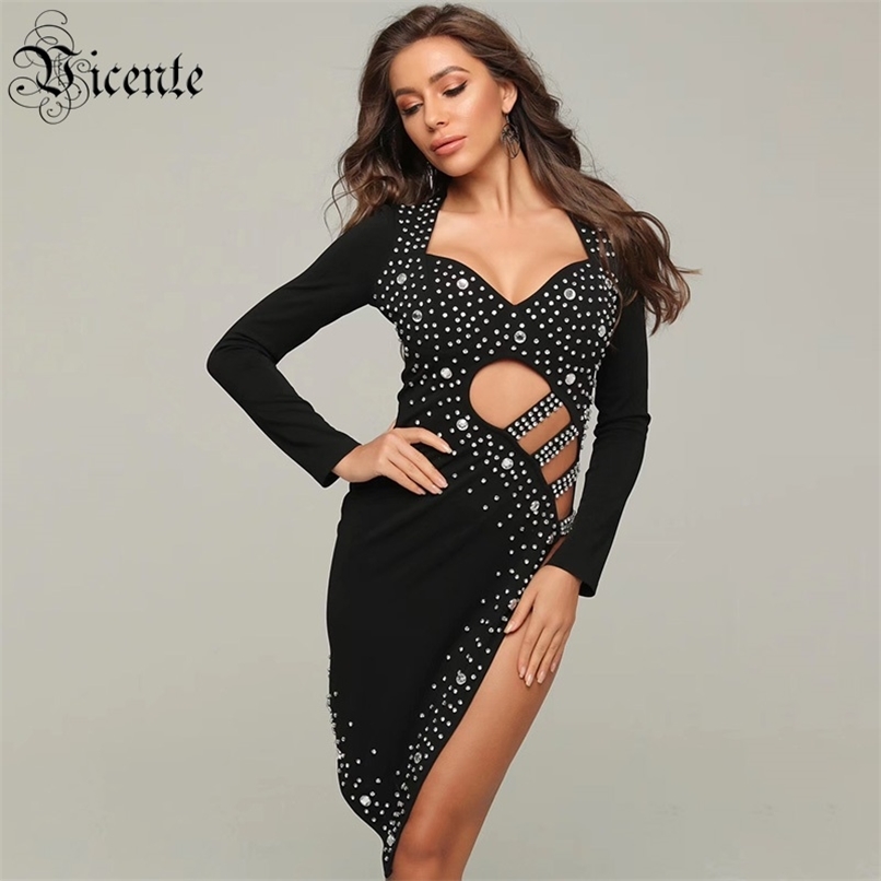 Free Women Black Dress Sexy Hollow Out Bodycon Diamonds Embellished Celebrity Party Vestidos 210520
Free Women Black Dress Sexy Hollow Out Bodycon Diamonds Embellished Celebrity Party Vestidos 210520